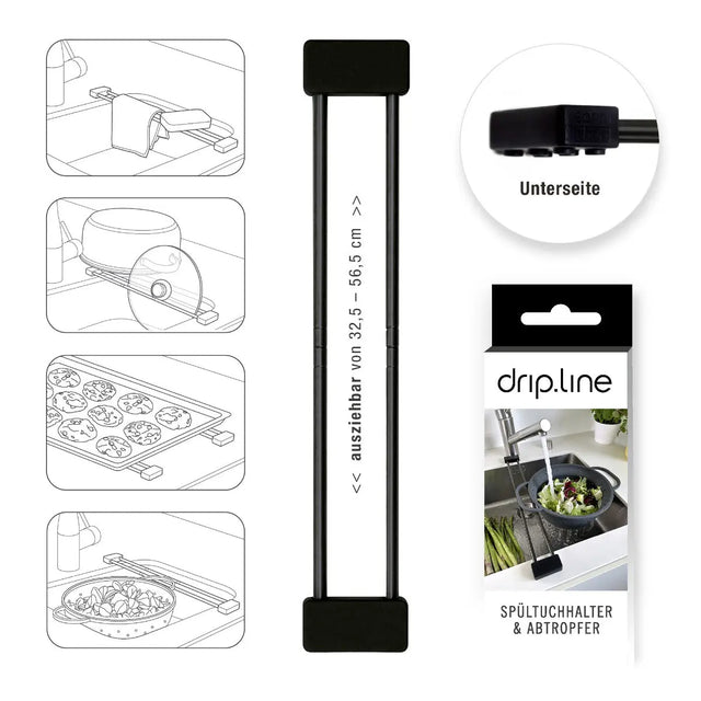 drip.line Spültuchhalter schwarz von Sanni Shoo