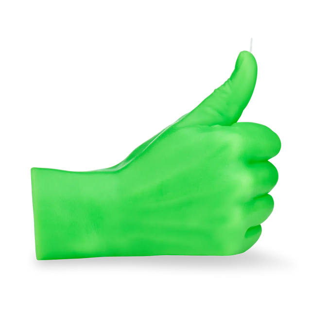 Thumbs Up Neon Grün von Candle Hand