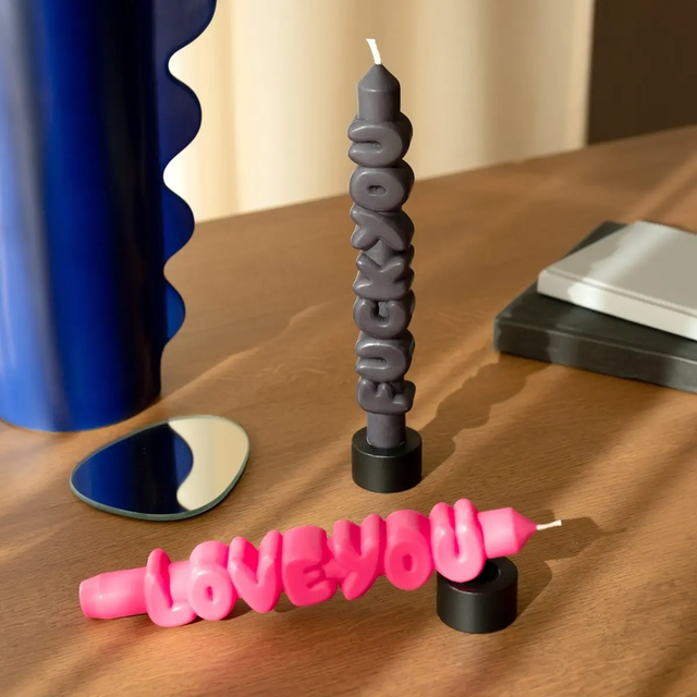 Kerze Taper candle F*CK YOU schwarz von Taper Candles