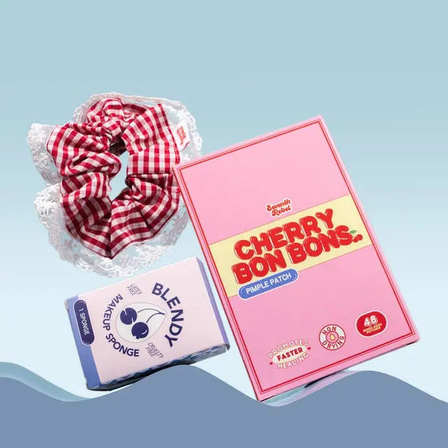 Haargummi rot-weiss Gingham von Seventh Rebel