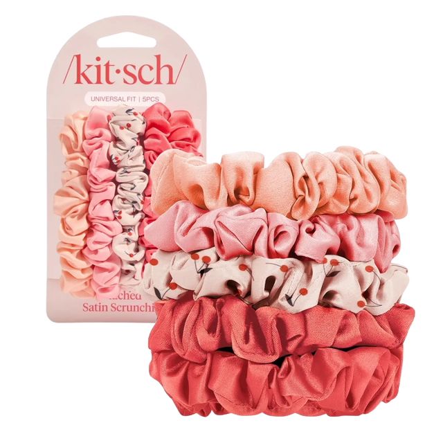 Satin Scrunchies Kirschblüte 5er Set von Kitsch