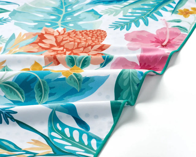 Strandtuch XXL Mikrofaser schnelltrocknendes Badetuch 200x90cm Tropic Flowers von Fit-Flip