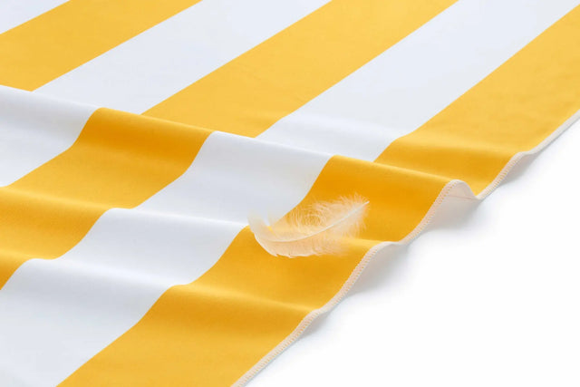 Strandtuch XXL Mikrofaser schnelltrocknendes Badetuch 160x90cm Zitronengelb - Weiss von Fit-Flip