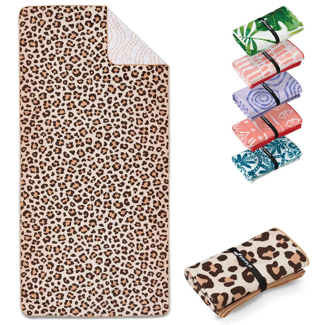 Strandtuch XXL Mikrofaser schnelltrocknendes Badetuch 160x90cm Leo von Fit-Flip