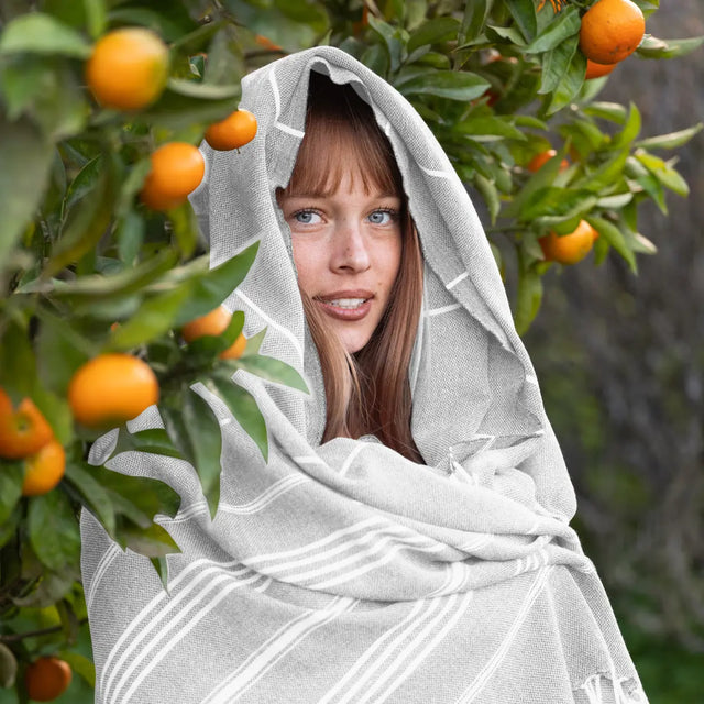 Hamamtuch Baumwolle Recycelt 100x200cm Light Grey - Sultan von Fit-Flip