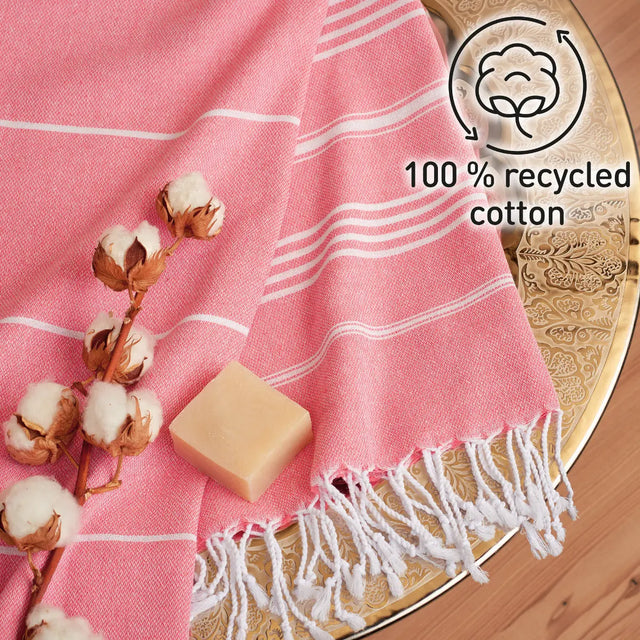 Hamamtuch Baumwolle Recycelt 100x200cm Coral - Sultan von Fit-Flip