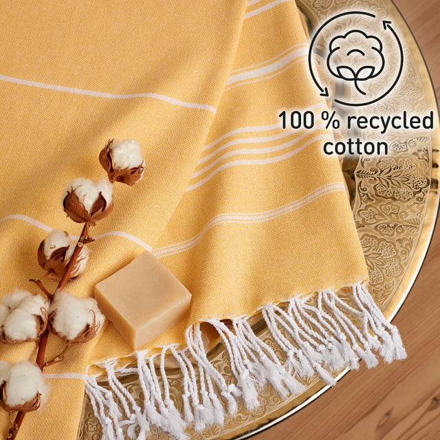 Hamamtuch Baumwolle Recycelt 100x200cm Honey - Sultan von Fit-Flip