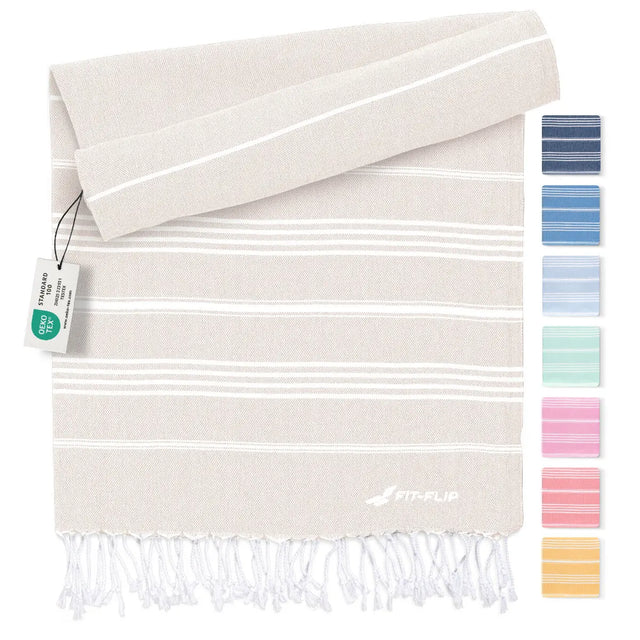Hamamtuch Baumwolle Recycelt 100x200cm Sand - Sultan von Fit-Flip