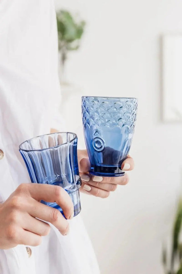 Fischgläser Stapelbar blau von Uberstar