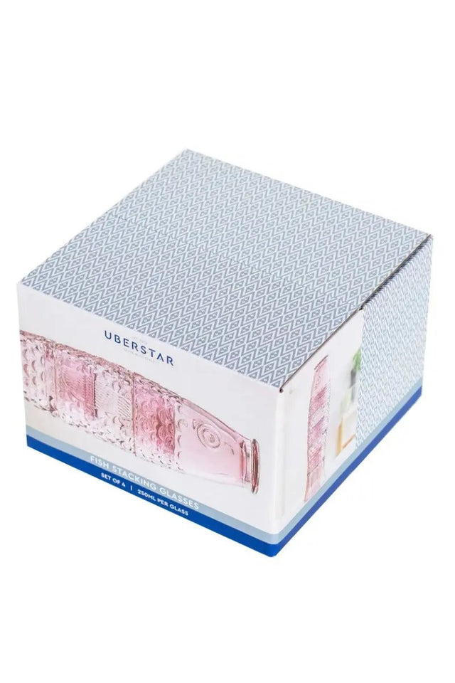 Fischgläser Stapelbar pink von Uberstar