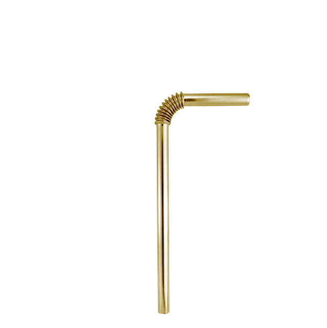 Edelstahl Trinkhalme Biegbar Gold 12er Set 22cm von Turtleneck Straw