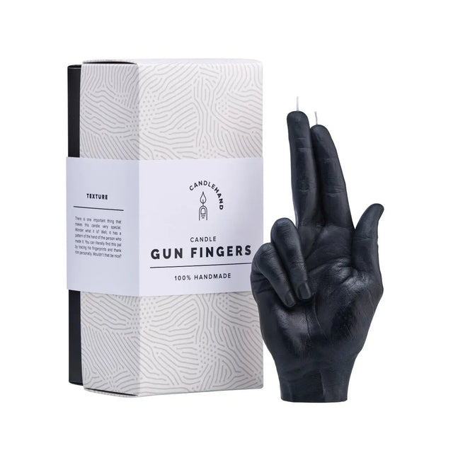 Gun fingers Rot von Candle Hand