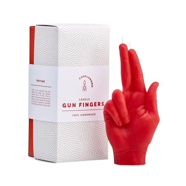 Gun fingers Rot von Candle Hand