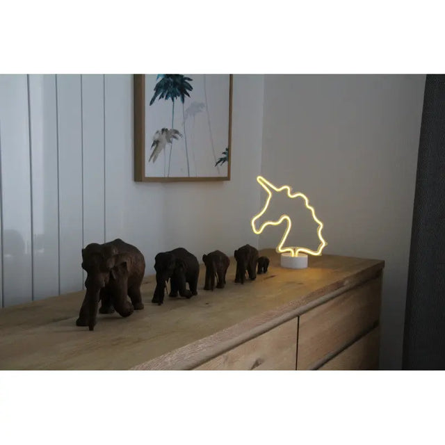 Neonlampe Einhorn gelb von Happy Lamp