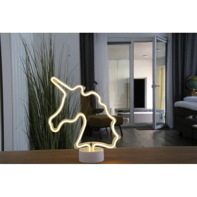 Neonlampe Einhorn gelb von Happy Lamp