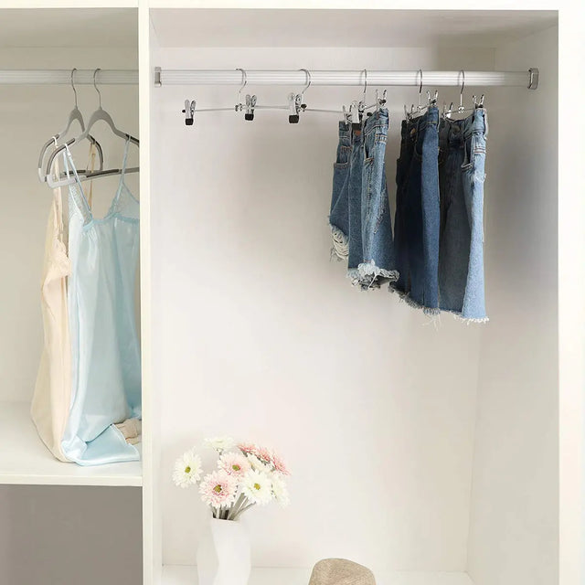 Hosenbügel aus Metall 20er Set Kleiderbügel mit Klammern von Songmics