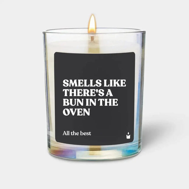 Duftkerze Rainbow Flowery Smells like there's a bun in the oven von ChattyCandles