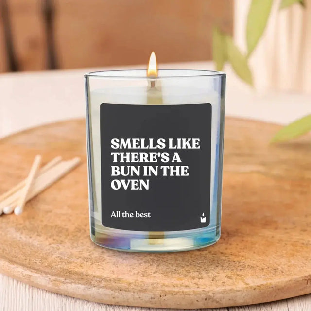 Duftkerze Rainbow Flowery Smells like there's a bun in the oven von ChattyCandles