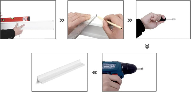 Wandregal Set für Wohnzimmer weiss von Songmics