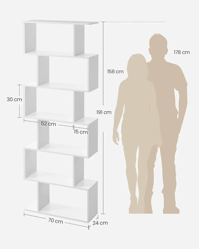 Bücherregal freistehend modern weiss von Songmics