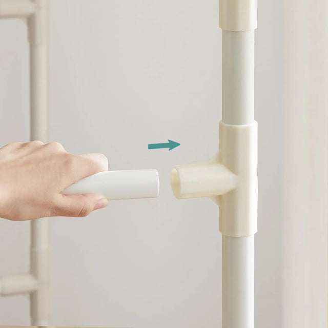 Kleiderständer Metall mit Ablage Weiss von Songmics