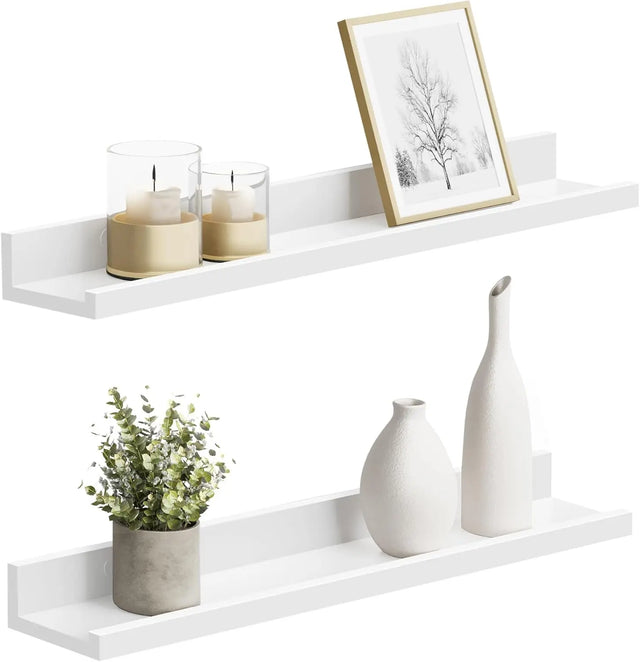 Wandregal Set für Wohnzimmer weiss von Songmics