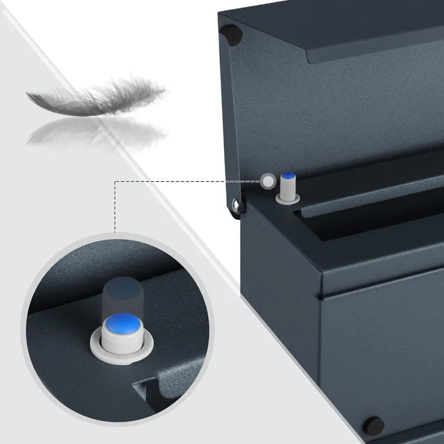 Briefkasten abschliessbar mit Zeitungsfach anthrazit von Songmics