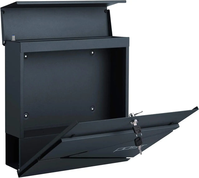 Briefkasten abschliessbar mit Zeitungsfach anthrazit von Songmics