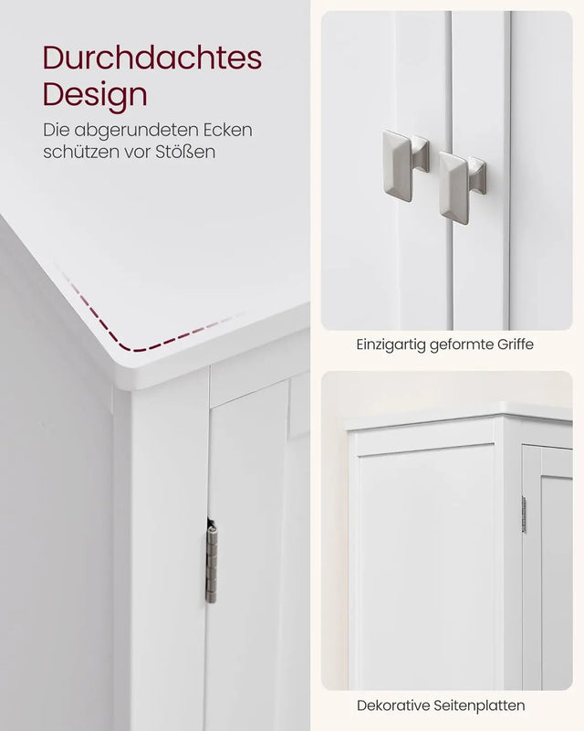 Badezimmerschrank mit verstellbaren Ablagen klassikweiss von Songmics