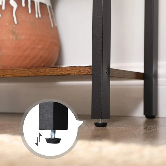 Bücherregal Industrie-Design mit Stahlgestell Vintagebraun von Songmics