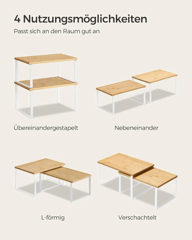 Gewürzregal Küchen-Organizer Set wolkenweiss von Songmics