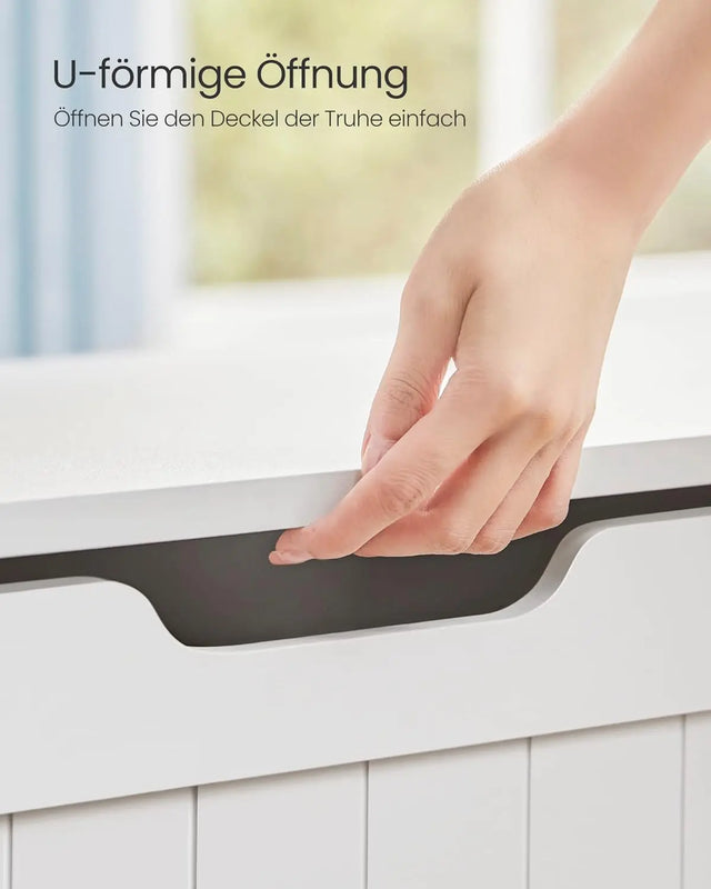 Schuhbank mit Stauraum Landhausstil Wolkenweiss von Songmics