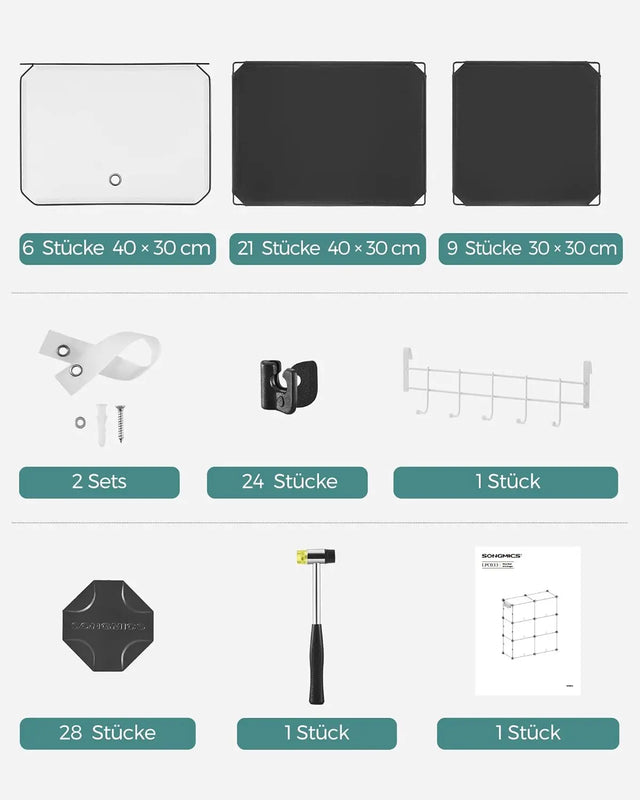 Schuhregal mit 6 Fächern tintenschwarz von Songmics
