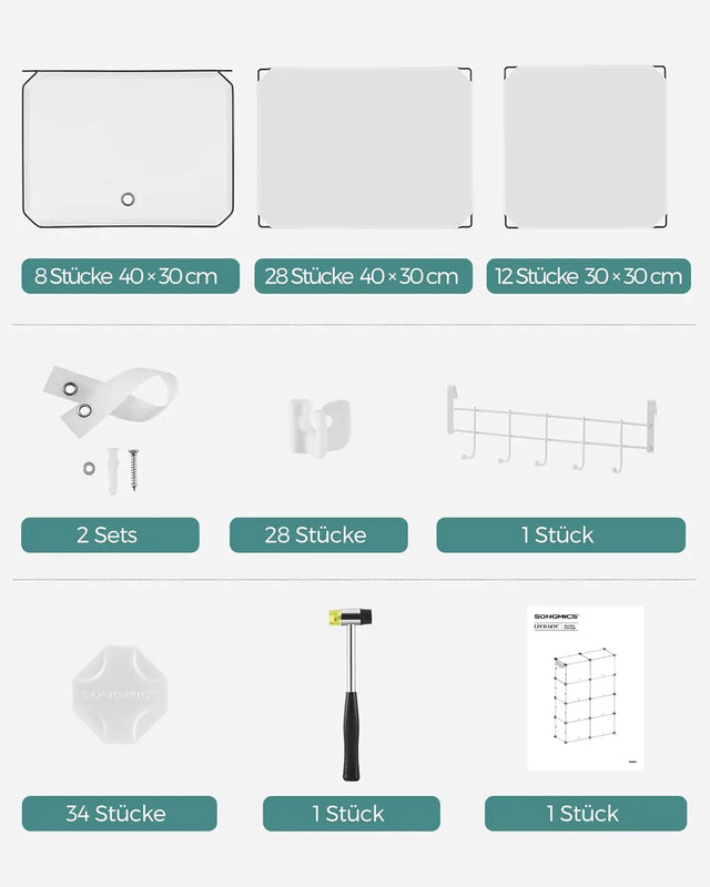 Schuhregal mit 8 Fächern wolkenweiss von Songmics