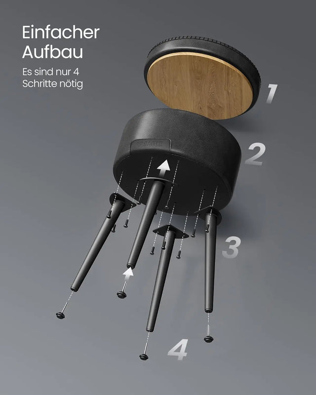 Sitzhocker mit Stauraum, tintenschwarz von Songmics