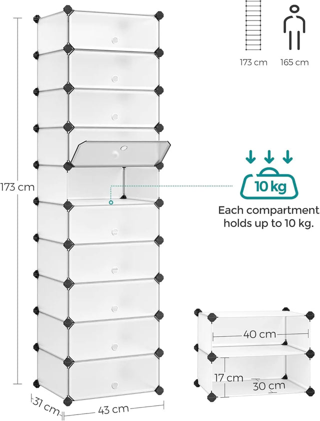 Schuhregal DIY Kunststoff Weiss von guteszeug.ch