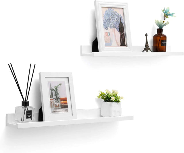 Wandregal Set für Wohnzimmer weiss von Songmics