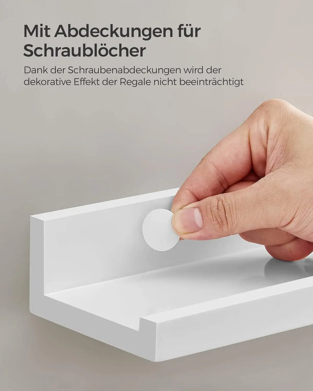 Wandregal Set für Wohnzimmer mattweiss von Songmics