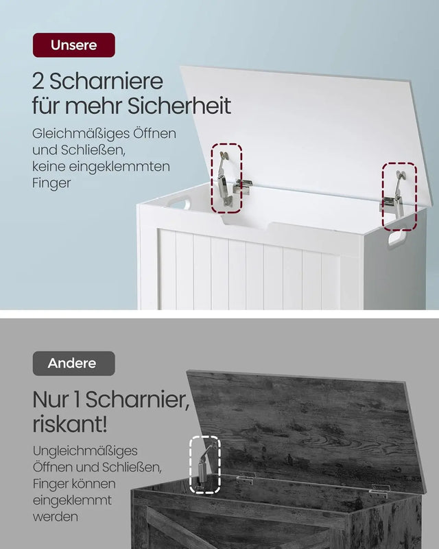 Schuhbank mit Stauraum Landhausstil Wolkenweiss von Songmics