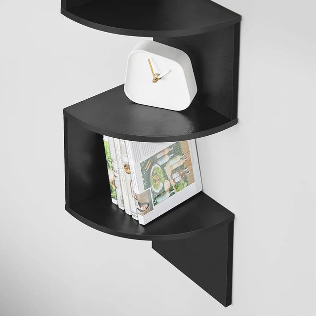 Eckregal Wandregal 5 Ebenen tintenschwarz von Songmics