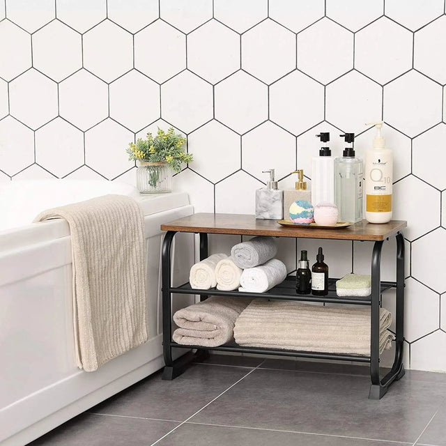 Schuhbank Holzoptik Vintage Braun von Songmics