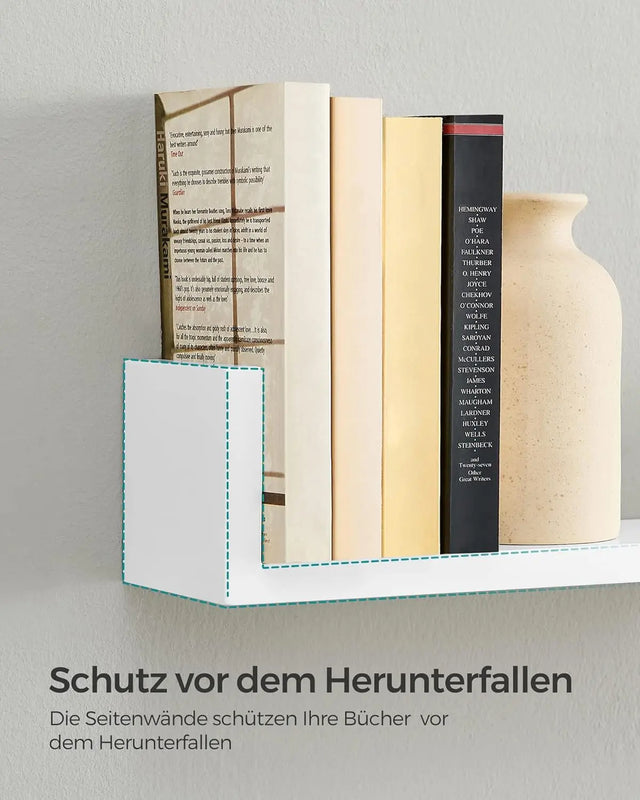 Wandregal Set Schweberegal Hochglanz Weiss von Songmics