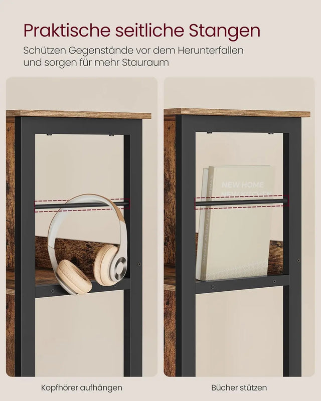 Regal mit 4 Ebenen vintagebraun von Songmics