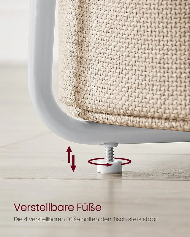 Beistelltisch mit Stauraum, modern, Mattweiss-Kamelbraun von Songmics