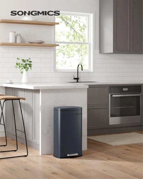 Mülleimer Küche 30L Softclose grüngrau von Songmics