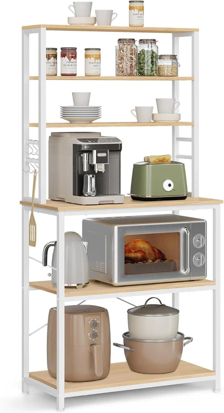 Küchenregal mit 6 Ablagen Goldeichenfarben von guteszeug.ch