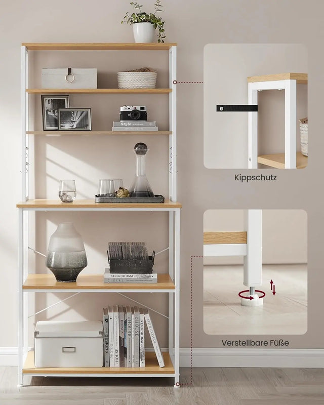 Küchenregal mit 6 Ablagen Goldeichenfarben von guteszeug.ch