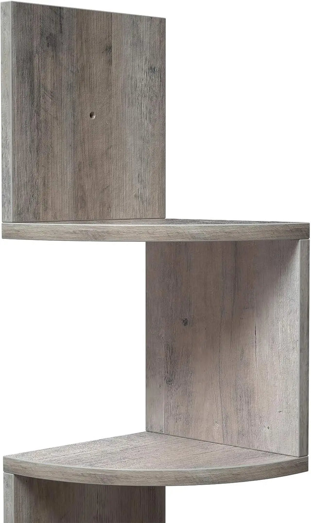 Eckregal Wandregal 5 Ebenen Greige von Songmics