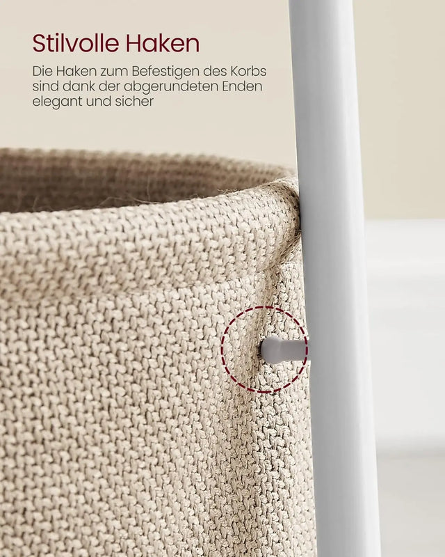 Beistelltisch mit Stauraum, modern, Mattweiss-Kamelbraun von Songmics