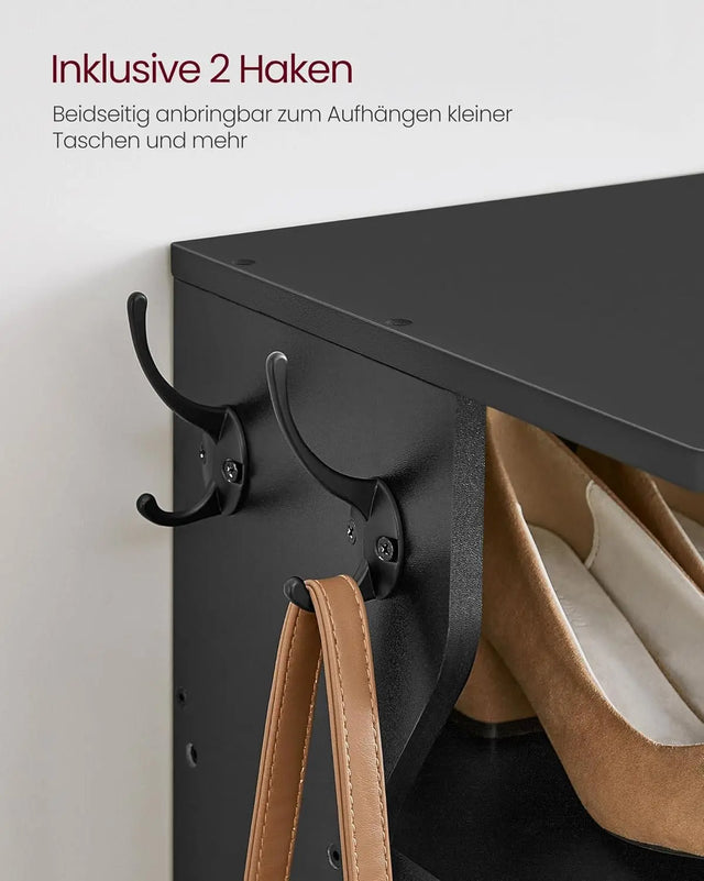 Schuhregal schmal mit 7 Ebenen schwarz von Songmics